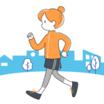 運動をしている女性のイラスト