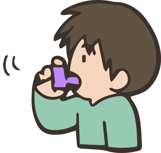 喘息薬の使い方のイラスト