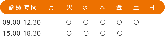 内科診療時間